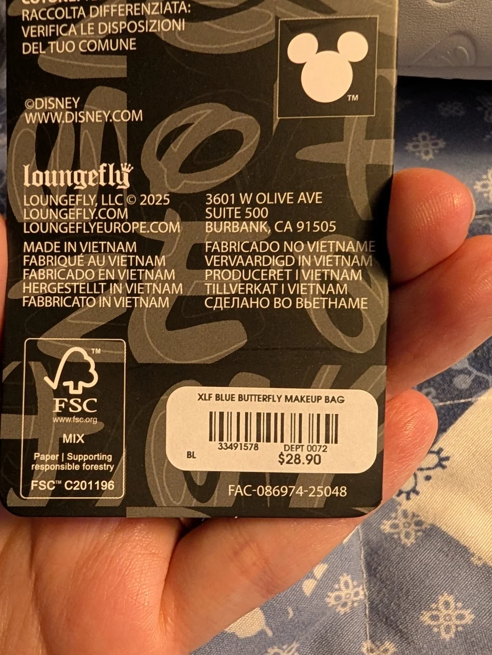 Loungefly cosmetic bag